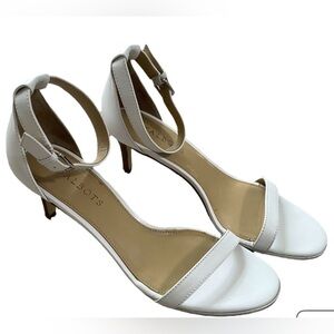 Talbots White Women's Ankle Strap Heels Size 9M